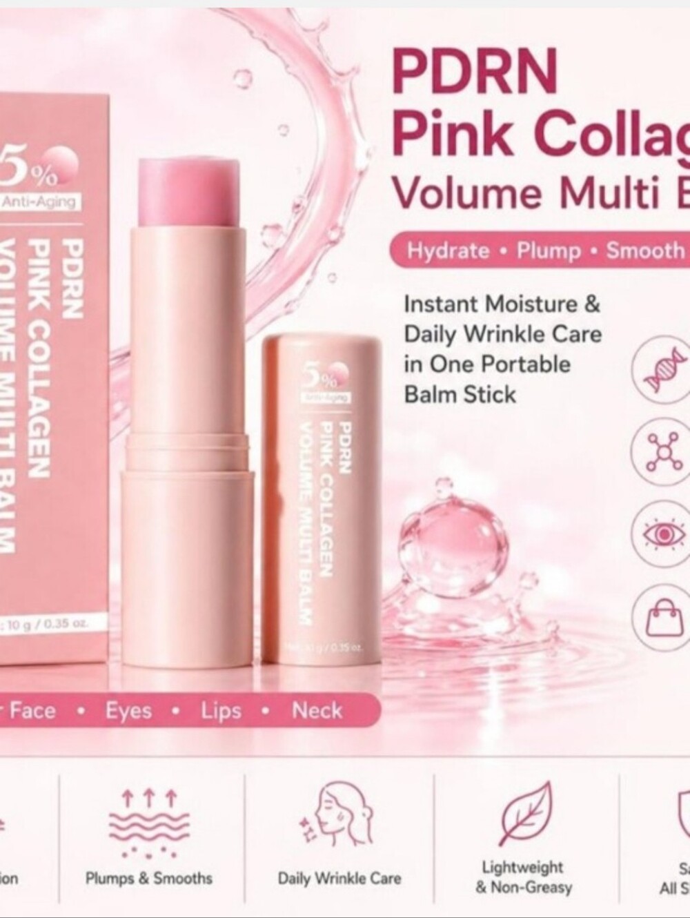 PDRN Pink Collagen Volume Multi Balm Stick - Pink